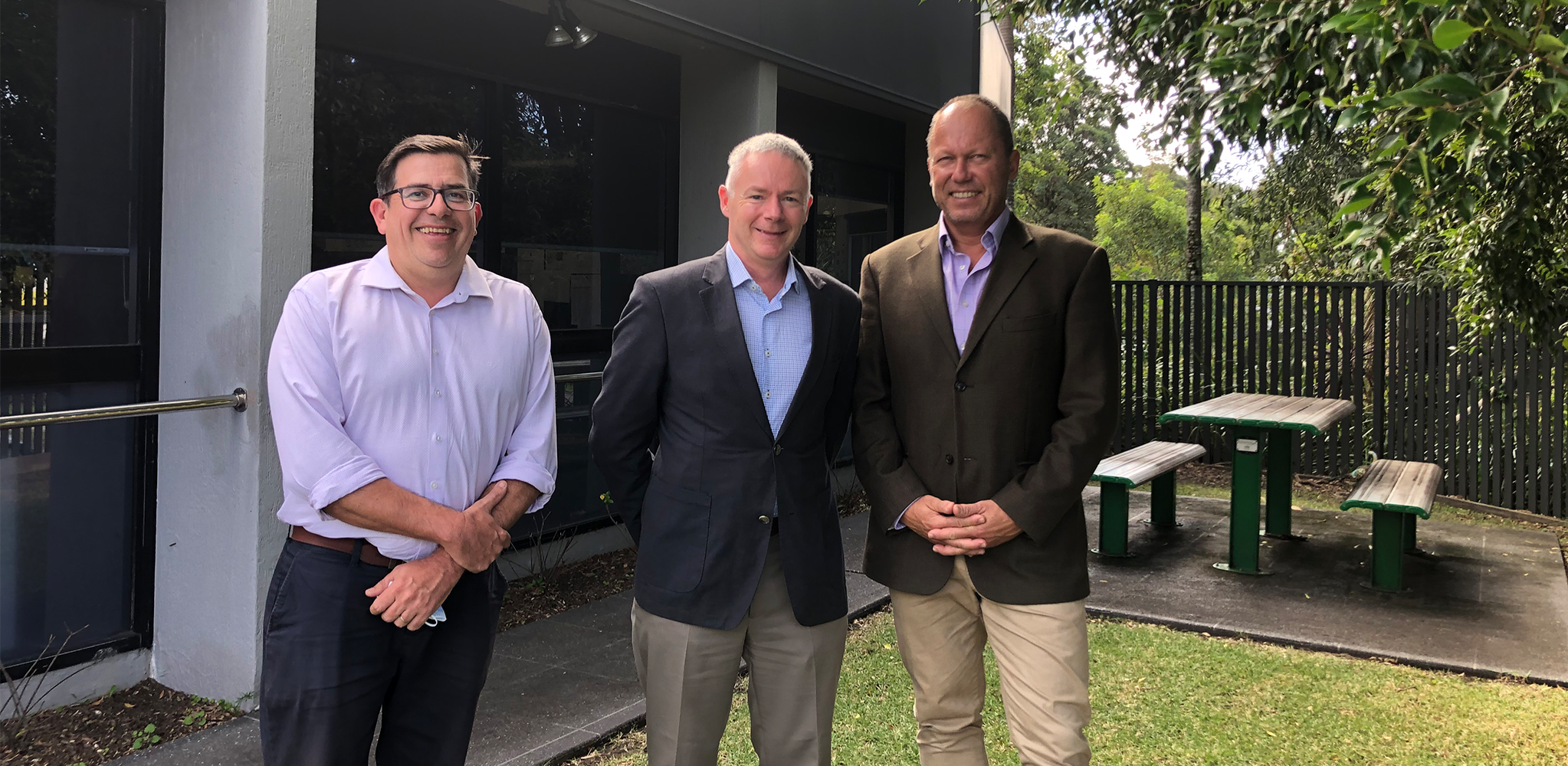 Photograph of Windsor Group's Executive Consultants, Adam Oakhill and Mike Conroy with Shane Klintworth.